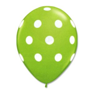 Kiwi Latex Party Balloons Polka Dot 12 inch from Balloon Shop NYC