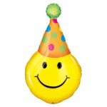 Party Hat Smile Foil Party Mylar Balloon from Balloon Shop NYC