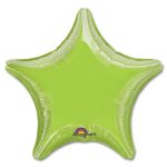 Lime Green Star Solid Color Foil Party Balloon 19 inch from Balloon Shop NYC