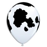 Cow Print Black and White Printed Latex Balloon from Balloon Shop NYC
