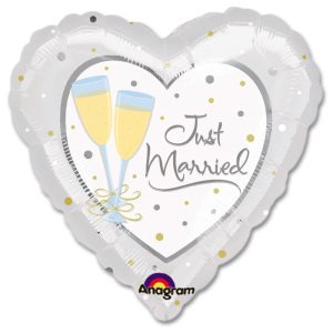 Just Married Mylar Party Balloon from Balloons Shop NYC