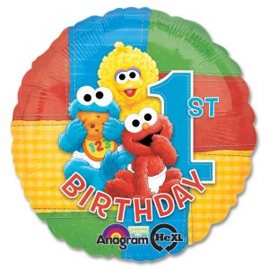 Sesame Street Party Happy Birthday Mylar Balloon from Balloon Shop NYC