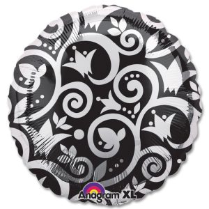 Silhouette Vine Pattern 18 inch Mylar Balloon from Balloons Shop NYC