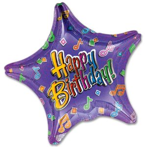 Happy Birthday Tunes Mylar Balloon from Balloon Shop NYC