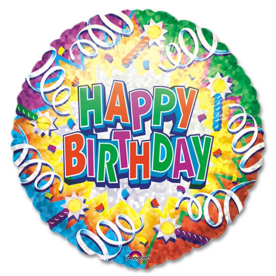 Birthday Explosion Foil Mylar Party Balloon from Balloon Shop NYC