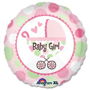 New Baby Girl Buggy Gift Balloon from Balloons Shop NYC