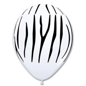 Zebra Stripes Printed Latex Balloon from Balloon Shop NYC