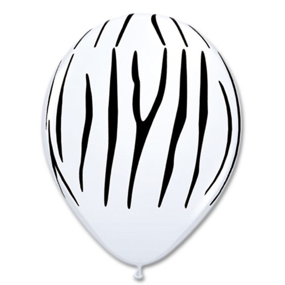 Zebra Stripes Printed Latex Balloon from Balloon Shop NYC