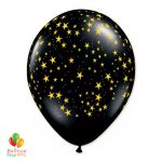 Black Gold Stars Latex Party Balloon 12 inch delivery Balloons Shop NYC
