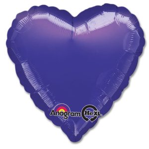 Dark Blue Heart Shape 18 Inch Mylar Party Balloon from Balloons Shop NYC
