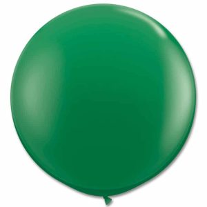 Green Latex Party Balloon 36 inch Round Inflated