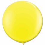 Latex Party Balloon 36 Inch Round Jewel Citrine Yellow from Balloons Shop NYC