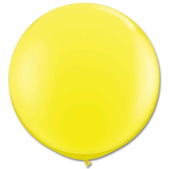 Latex Party Balloon 36 Inch Round Jewel Citrine Yellow from Balloons Shop NYC