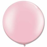 Pale Pink Latex Party Balloon 36 inch Round Inflated