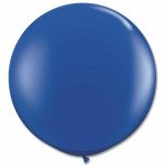 Royal Blue Latex Party Balloon 24 inch Round Inflated with Helium
