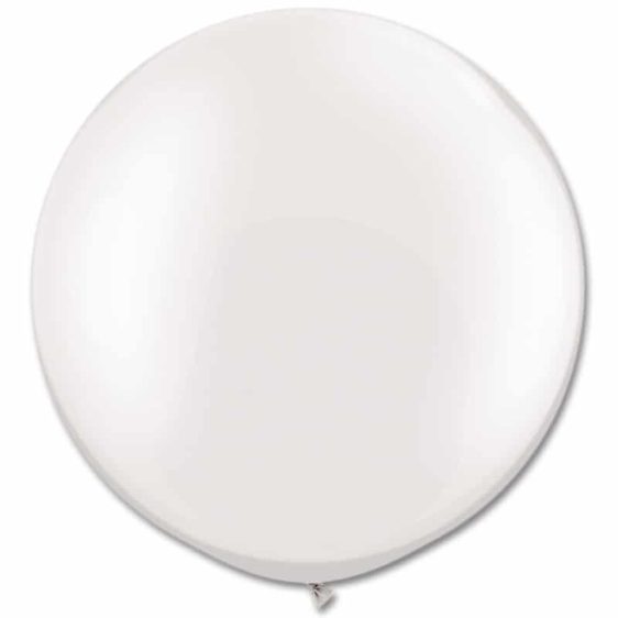 Latex Party Balloon 36 Inch Round Standard White from Balloons Shop NYC