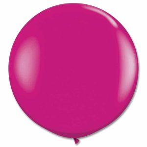Latex Party Balloon 36 Inch Round Wild Berry from Balloons Shop NYC
