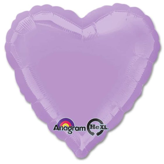 Lilac Heart Shape 18 Inch Mylar Party Balloon from Balloons Shop NYC