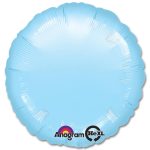 Metallic Pastel Blue Circle 18 Mylar Party Balloon from Balloons Shop NYC