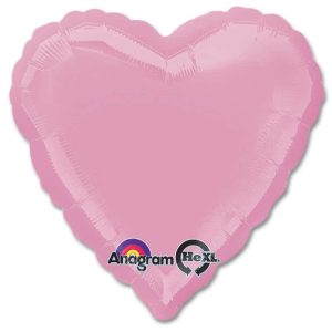 Metallic Pink Heart Shape 18 Inch Mylar Party Balloon from Balloons Shop NYC
