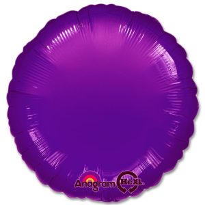 Metallic Purple Circle 18 Mylar Party Balloon from Balloons Shop NYC