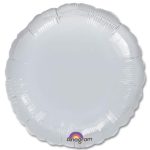 Metallic Silver Circle 18 Mylar Party Balloon from Balloons Shop NYC
