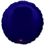 Navy Blue Circle 18 Mylar Party Balloon from Balloons Shop NYC