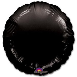 Opaque Black Circle 18 Mylar Party Balloon from Balloons Shop NYC