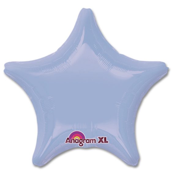 Pastel Blue Star Solid Color Foil Party Balloon 19 inch from Balloon Shop NYC