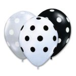 Black White Polka Dots Assorted Colors 12 inch Latex Balloons Bouquet delivery Balloons Shop NYC