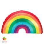 Extra Large Rainbow Foil Party Balloon 36 Inch Inflated delivery for New York City Pride Parade 2018
