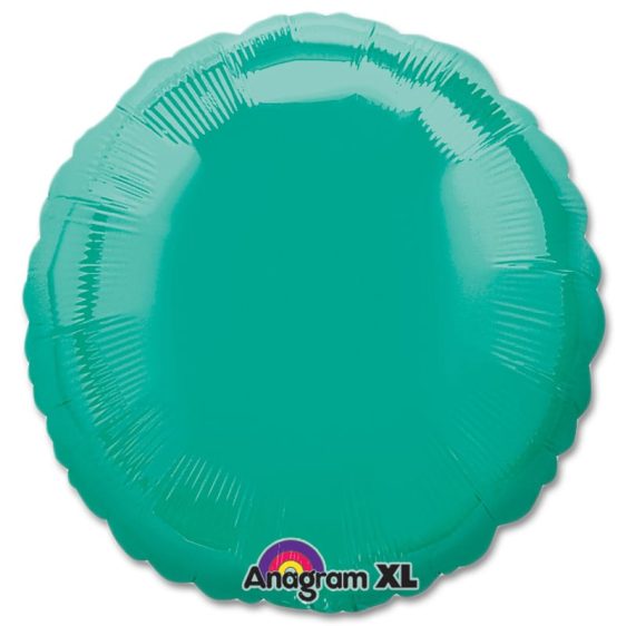 Teal Circle 18 Mylar Party Balloon from Balloons Shop NYC