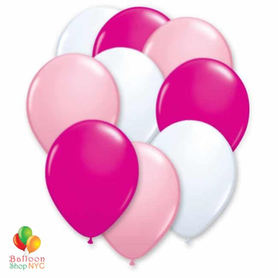 Ultimate Pink 12 inch Latex Party Balloons Bouquet high-quality cheap balloons nyc delivery