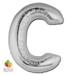 Jumbo-FoiJumbo Foil Silver 40 inch Letter C Balloon
