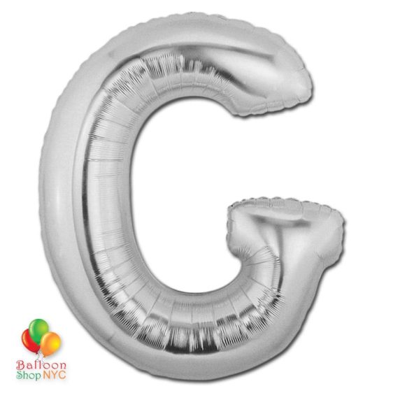 Jumbo-FoiJumbo Foil Silver 40 inch Letter G Balloon