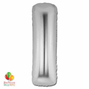 Jumbo-FoiJumbo Foil Silver 40 inch Letter I Balloon