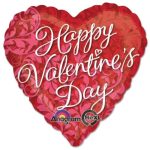 Hvd Elegant Swirls Valentines Day Mylar Balloons from Balloon Shop NYC