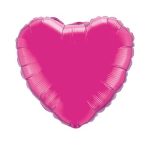 Valentines Day Mylar Balloon Magenta Heart 18 Inch delivery from Balloon Shop NYC