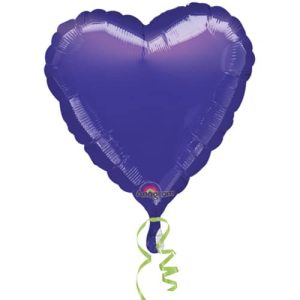 Valentines Day Mylar Balloon Purple Heart 18 Inch delivery from Balloon Shop NYC