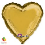 Solid Color Mylar Balloon Metallic Gold Heart 18 Inch Inflated high-quality cheap balloons nyc delivery