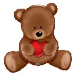 Valentines Day Mylar Balloon Teddy Bear Love 35 Inch delivery from Balloon Shop NYC