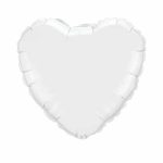 Valentines Day Mylar Balloon White Heart 18 Inch delivery from Balloon Shop NYC
