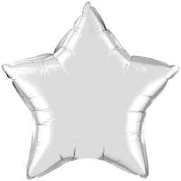Silver Color Star Foil Party Balloon 36 Inch Inflated with Helium
