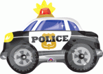POLICE CAR 24 Inch Mylar Balloon Inflated with Helium