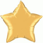Gold Color Star Foil Party Balloon 36 Inch Inflated with Helium