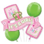 Welcome Little Girl Balloon Bouquet delivered from Balloon Shop NYC