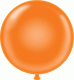 Orange Latex Party Balloon 24 inch Round Inflated with Helium