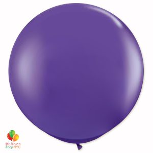 Purple Latex Party Balloon 24 inch Round Inflated delivery Balloon Shop NYC