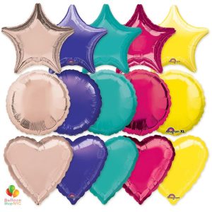 Express Order Solid Colors Mylar Shapes Balloons 18 inch delivery from Balloon Shop NYC