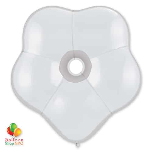 GEO BLOSSOM WHITE Latex 16 delivery from Balloon Shop NYC